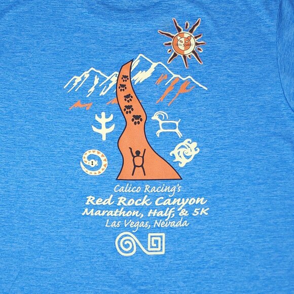 Leslie Jordan Red Rock Canyon T-Shirt Size Large Blue - Picture 6 of 7